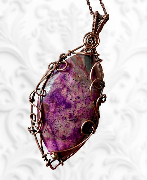 Sugilite Wire Wrapped Pendant