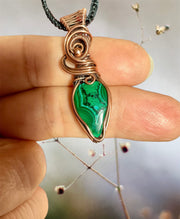 Chrysocolla in Malachite Pendant