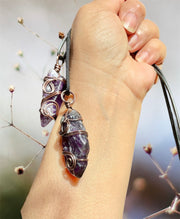 Amethyst Tumbled Polished Points Pendants