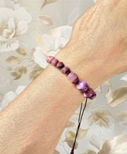 Purple Crazy Lace Agate Handmade Bracelet