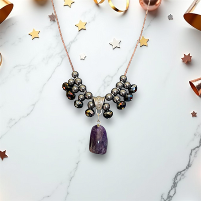 Amethyst and Haematite Necklace