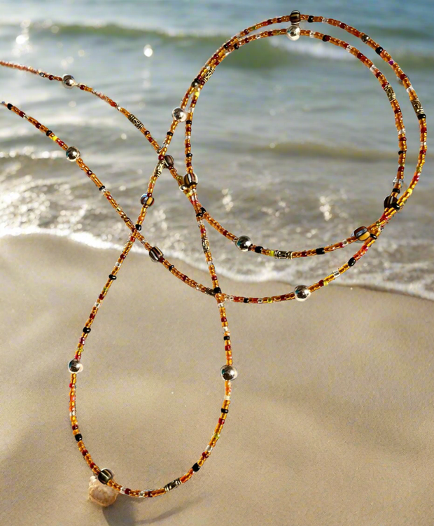 Hippie Boho Beaded Necklace And Bracelet.