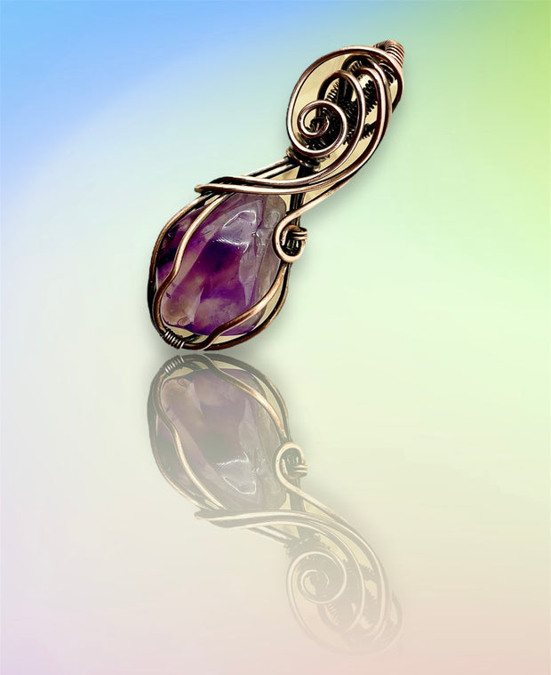 Amethyst Wire Wrapped Pendant