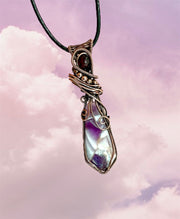 Chevron Amethyst Pendant