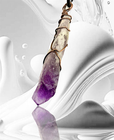 Amethyst Point Wire Wrapped Pendant