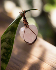 Wire Wrapped Gemstone Hearts