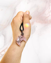 Rose Quartz Crescent Moon Pendant