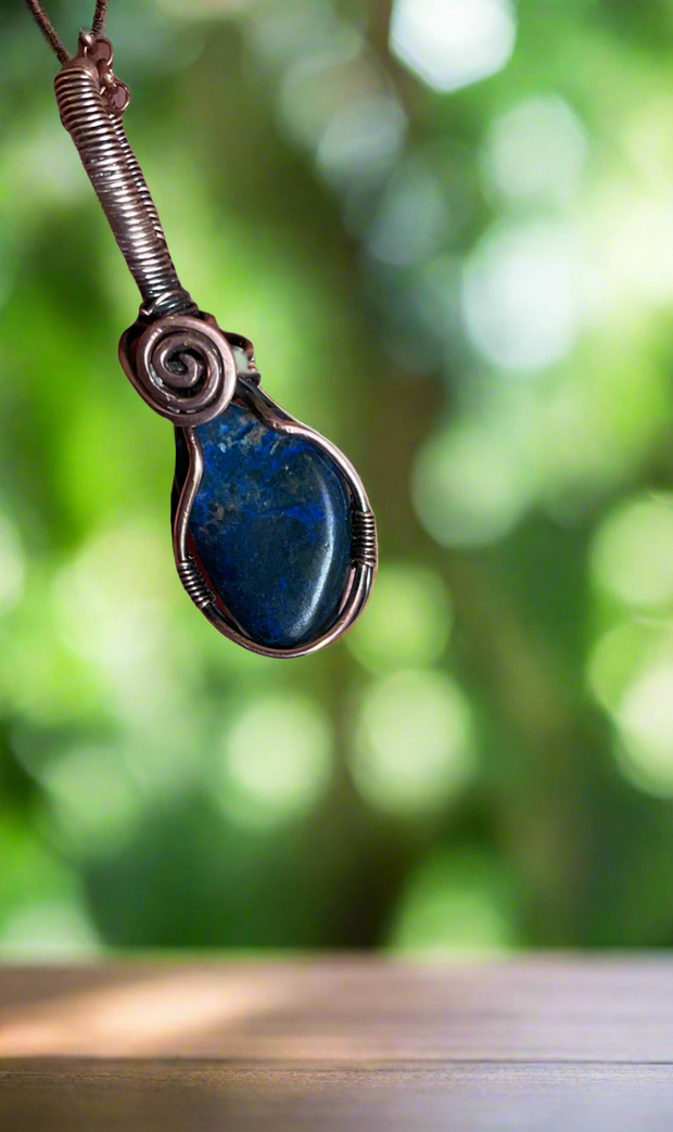 Azurite With Chrysocholla Pendant