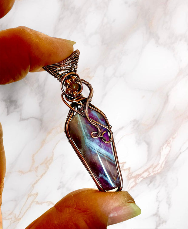 Amethyst Wire Wrapped Pendants