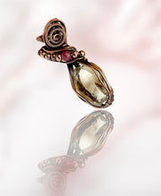 Smokey Herkimer Diamond With Pink Tourmaline