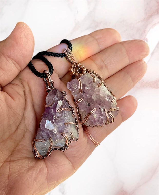 Amethyst Cluster Pendants