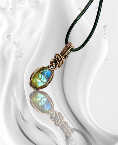 Labradorite Mini Wire Wrapped Pendant