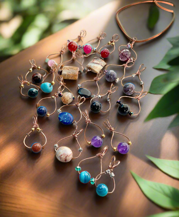 Gemstone Mini Fidget Pendants