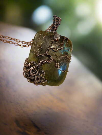 Labradorite Tree Of Life Pendant