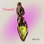 Peridot Wire Wrapped Pendant