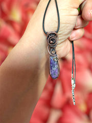 Charoite Wire Wrapped Pendant