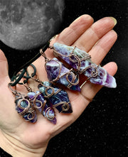 Amethyst Tumbled Polished Points Pendants