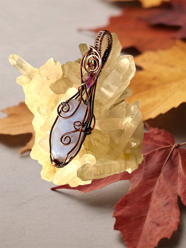 Blue Lace Agate Pendant