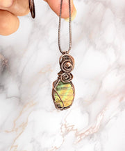 Labradorite Wire Wrapped Pendant