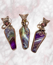 Amethyst Wire Wrapped Pendants