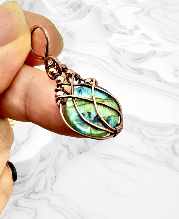 Labradorite Wire Wrapped Pendants