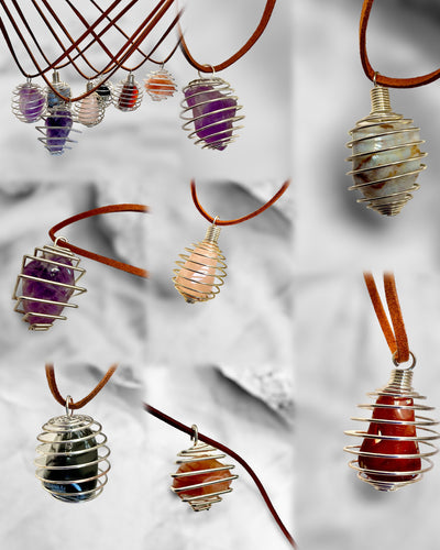 Caged Tumbled Gemstones