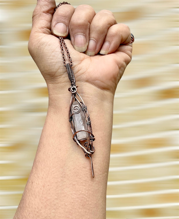 Clear Quartz Point Wire Wrapped Pendant