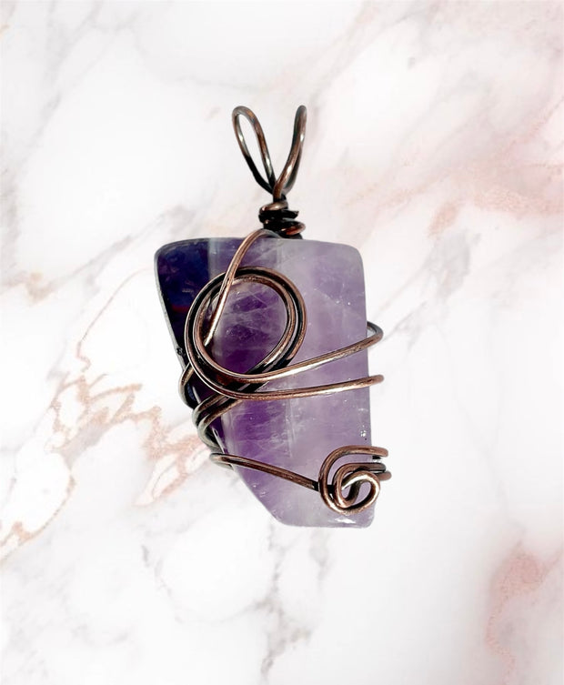 Amethyst Tumbled Polished Points Pendants