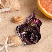 Titanium Aura Druzy Pendant