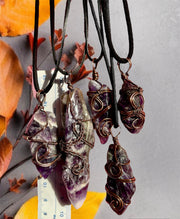 Amethyst Tumbled Polished Points Pendants