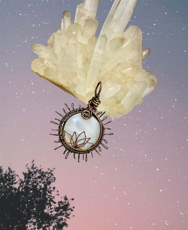 Mother of Pearl Sun/Moon Pendants