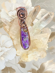 Charoite Wire Wrapped Pendant