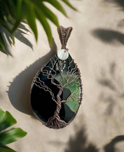 Druzy Geode Agate Tree Pendant