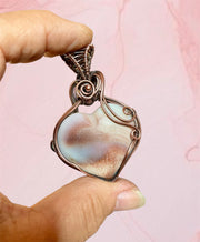 Shiva Eye Shell Wire Wrapped Pendant