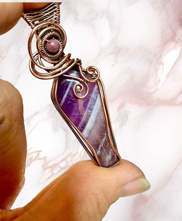 Amethyst Wire Wrapped Pendants