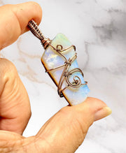 Boulder Opal Wire Wrapped Pendant