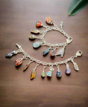 Chakra Wire Wrapped Gemstone Charm Bracelets