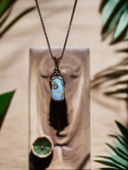 White Boulder Opal Pendant