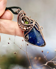 Sodalite With Peridot Accent Pendant