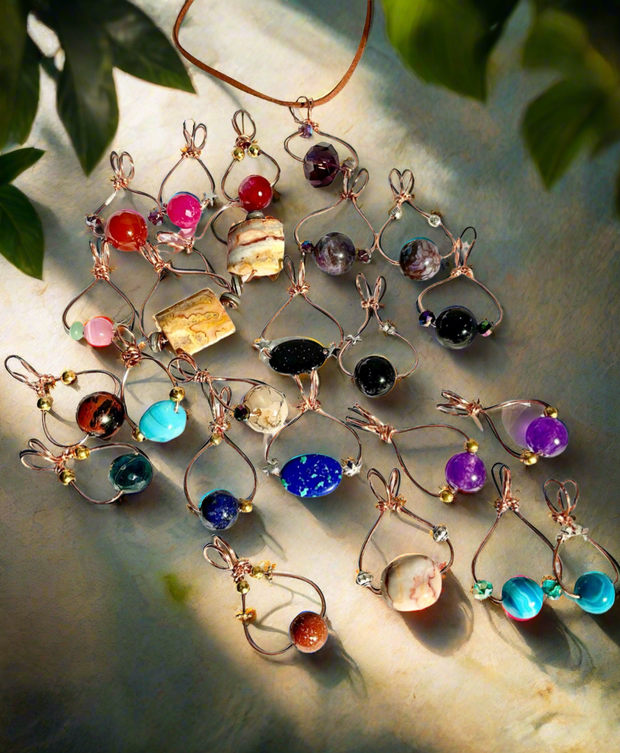 Gemstone Mini Fidget Pendants