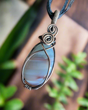 Wire Wrapped Striped Agate