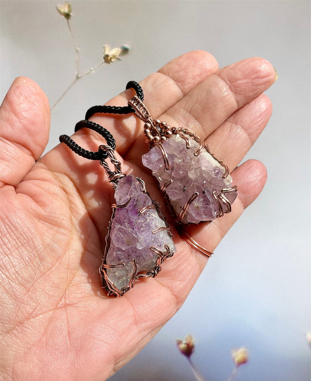 Amethyst Cluster Pendants