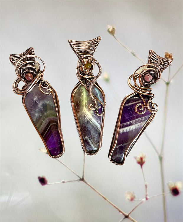 Amethyst Wire Wrapped Pendants