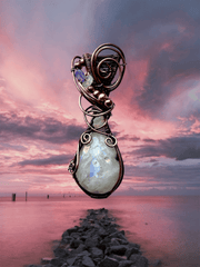 Rainbow Moonstone With Ethiopian Welo Opals