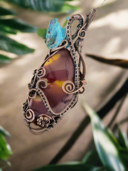 Mookite Jasper Wire Wrapped Pendant