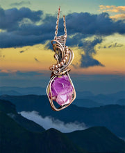 Amethyst Wire Wrapped Pendant