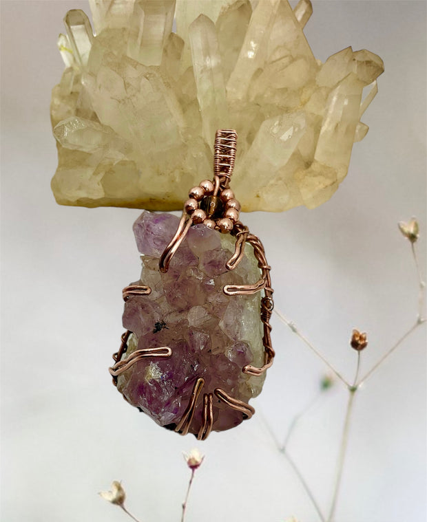 Amethyst Cluster Pendants