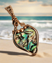 Abalone (Paua) Shell Heart Shaped Pendant