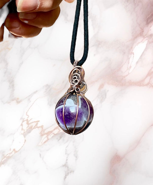 Amethyst Sphere Pendant