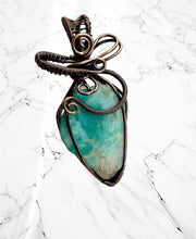 Amazonite Wire Wrapped Pendant